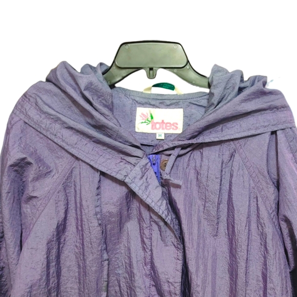 Totes Vintage Purple Hooded Lightweight Rain Coat Jacket Women's Size Medium M - Picture 4 of 7